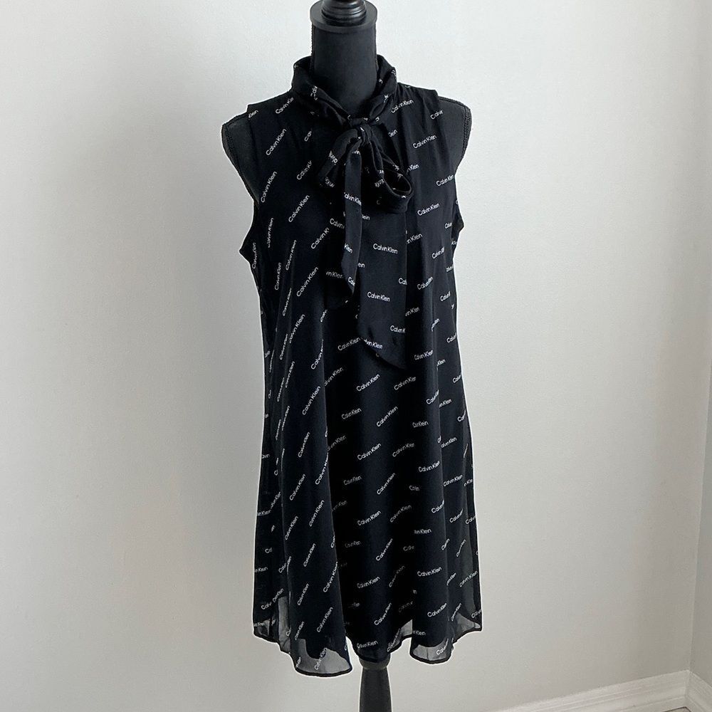 Calvin Klein Black Logo Mini Dress